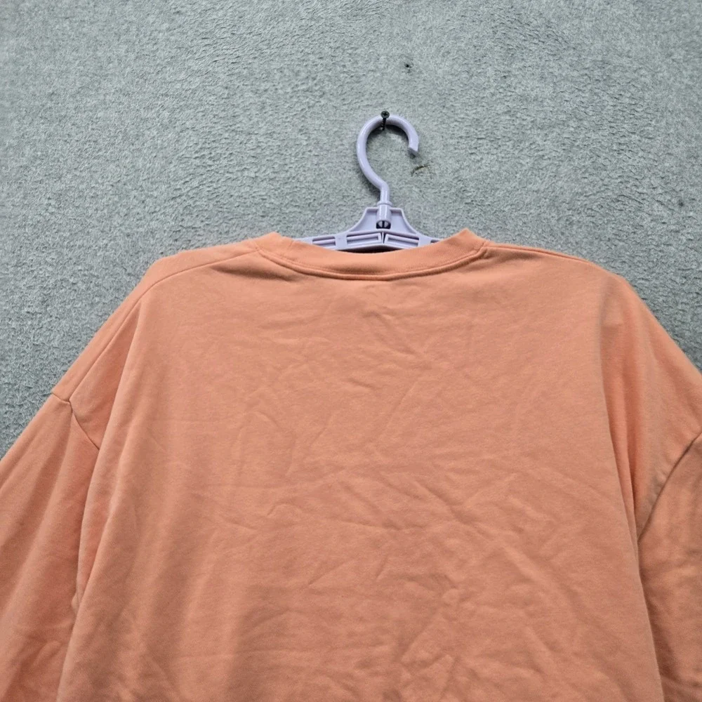 Nike Women Sweatshirt XL Peach Embroidered Crewneck Varsity All Seasons
